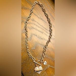 Guess rose gold toggle heart necklace